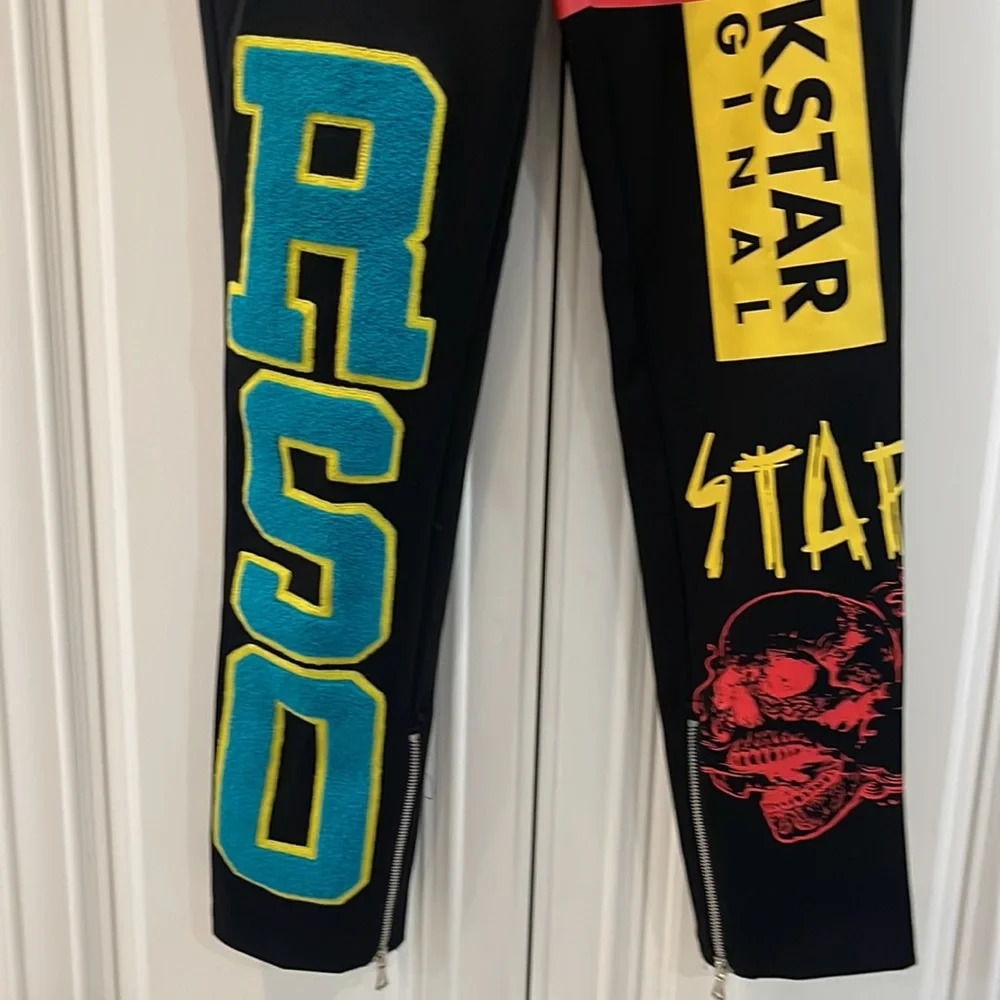 Rockstar Black track jogging pants size Small Streetwear - Picture 2 of 16